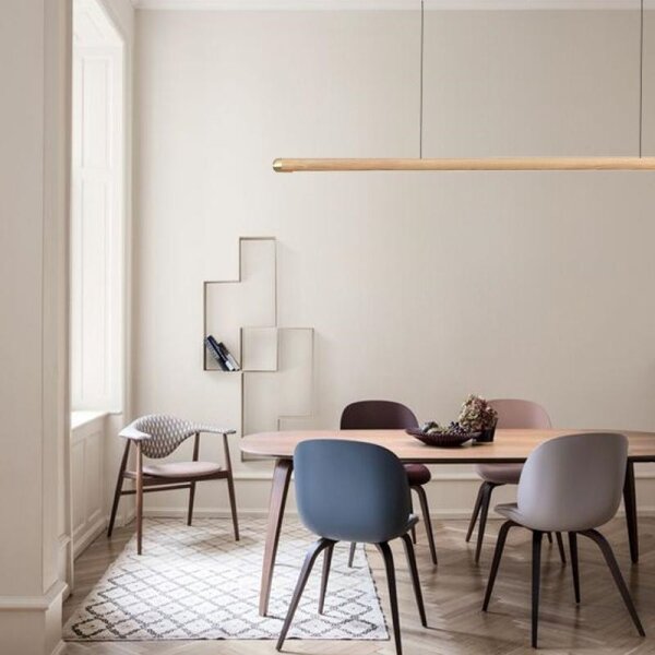 Lampadario LED a sospensione con filo LED/22W/230V 4000K 120 cm cenere/legno solido