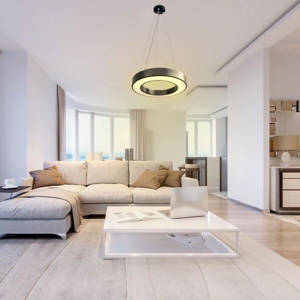 Lampadario a sospensione con filo LED dimmerabile LED/45W/230V 3000-6500K nero + telecomando