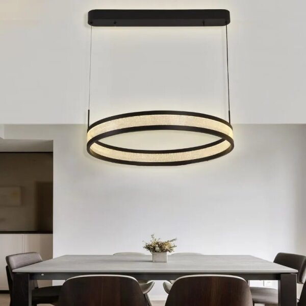 Lampadario a sospensione con filo LED dimmerabile LED/45W/230V nero + telecomando