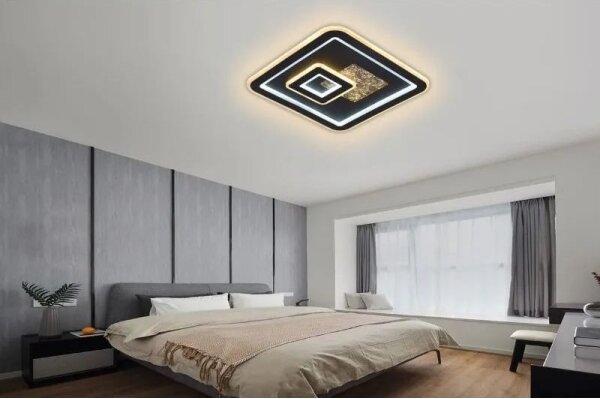 Plafoniera LED dimmerabile LED/110W/230V nero + telecomando