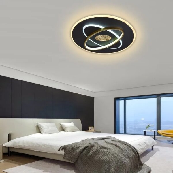Plafoniera LED dimmerabile LED/80W/230V nero + telecomando