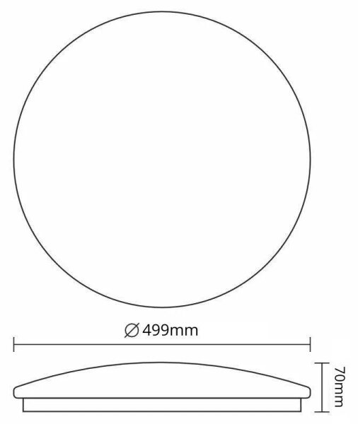 Plafoniera LED dimmerabile OPAL LED/48W/230V 3000-6500K + telecomando