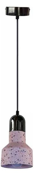 Lampadario a sospensione con filo TERRAZZO 1xE27/60W/230V diametro 12 cm rosso
