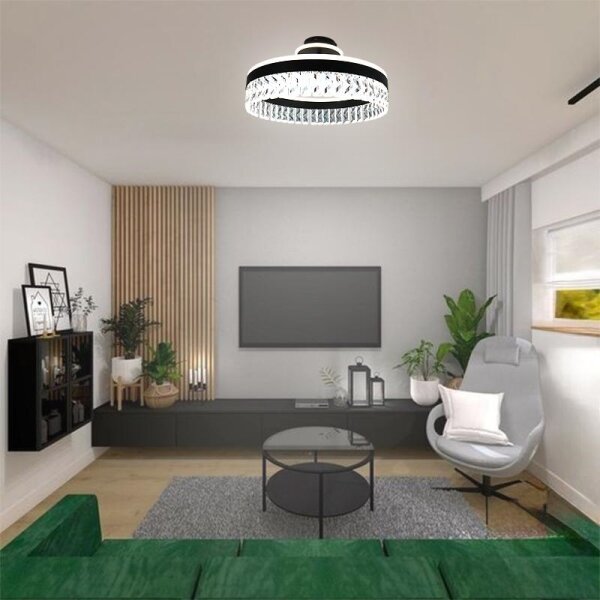 Lampadario a plafone LED dimmerabile LED/75W/230V 3000-6500K nero + telecomando