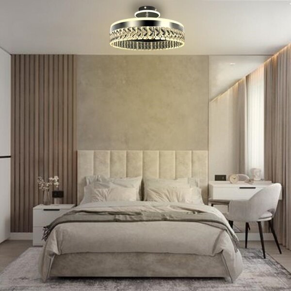 Lampadario a plafone LED dimmerabile LED/75W/230V 3000-6500K cromo + telecomando