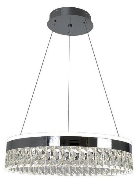 Lampadario a sospensione con filo LED dimmerabile LED/90W/230V 3000-6500K cromo + telecomando