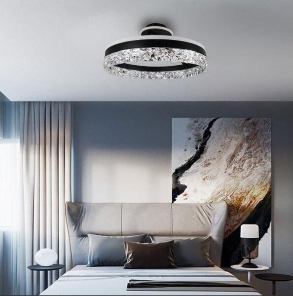 Lampadario a plafone LED dimmerabile LED/86W/230V 3000-6500K nero + telecomando