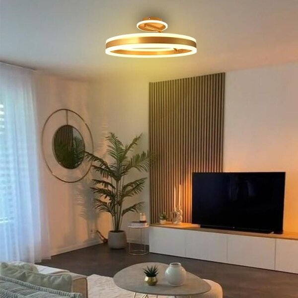 Lampadario a plafone LED dimmerabile LED/86W/230V 3000-6500K oro + telecomando