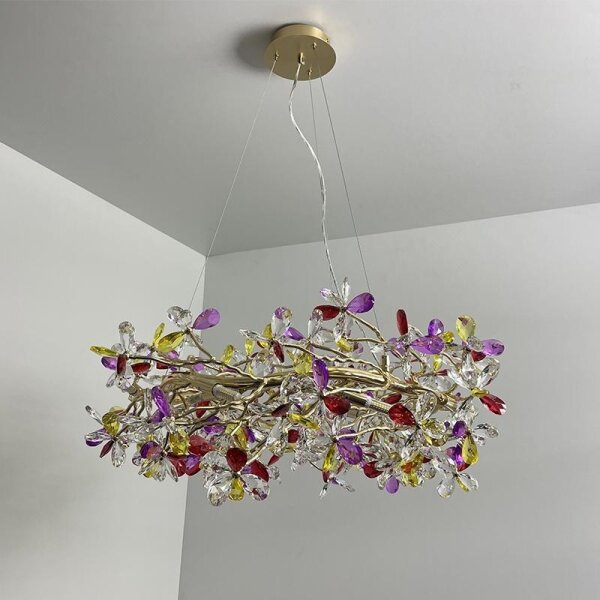 Lampadario di cristallo a sospensione 16xG9/40W/230V colorato