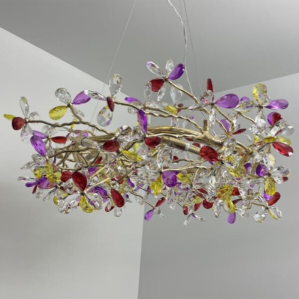 Lampadario di cristallo a sospensione 16xG9/40W/230V colorato