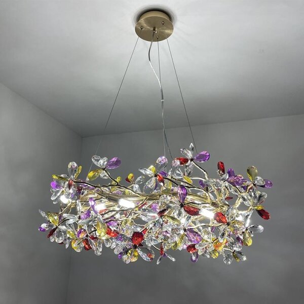 Lampadario di cristallo a sospensione 16xG9/40W/230V colorato