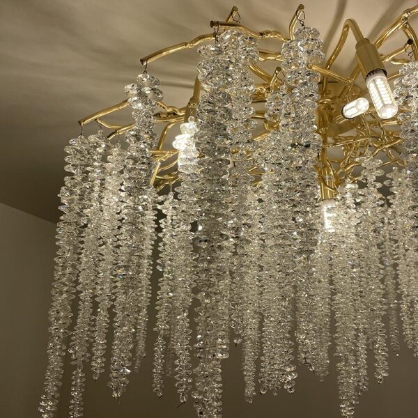 Lampadario di cristallo a plafone 12xG9/40W/230V oro