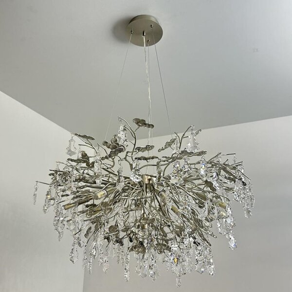 Lampadario di cristallo a sospensione 13xG9/40W/230V cromo