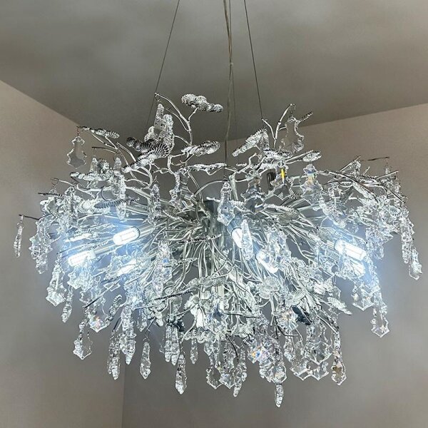 Lampadario di cristallo a sospensione 13xG9/40W/230V cromo