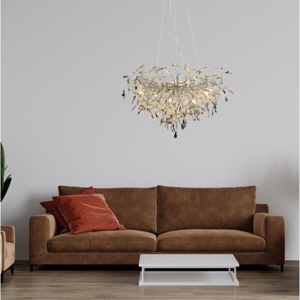 Lampadario di cristallo a sospensione 13xG9/40W/230V cromo