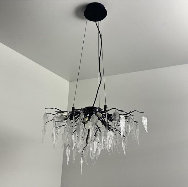 Lampadario di cristallo a sospensione 10xG9/40W/230V nero