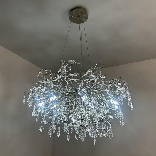 Lampadario di cristallo a sospensione 13xG9/40W/230V cromo