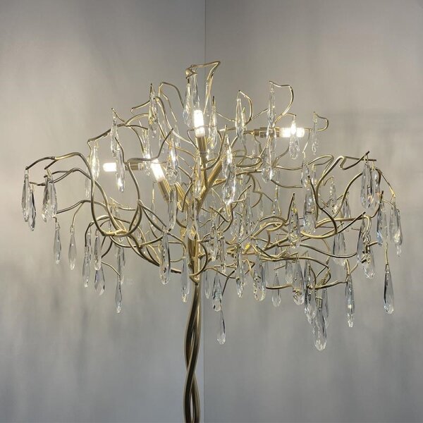 Lampada da terra di cristallo 5xG9/40W/230V oro