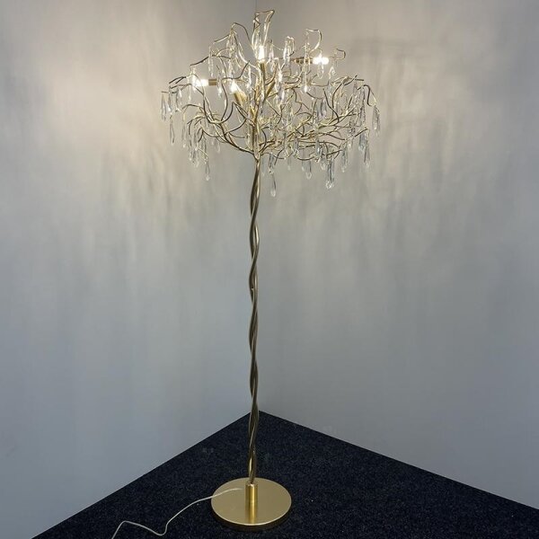 Lampada da terra di cristallo 5xG9/40W/230V oro