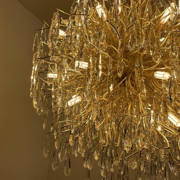 Lampadario di cristallo a sospensione 24xG9/40W/230V oro