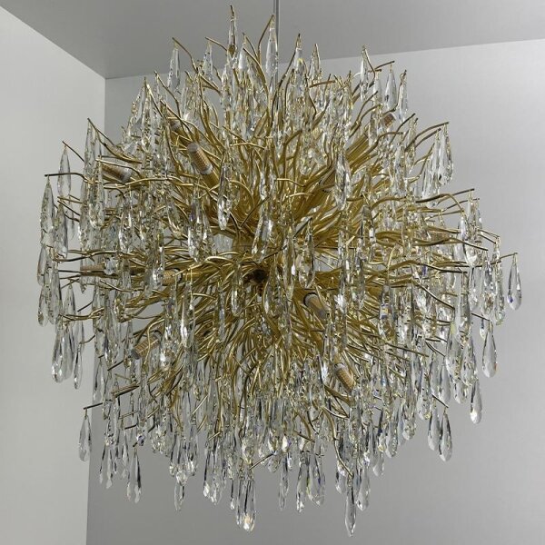 Lampadario di cristallo a sospensione 24xG9/40W/230V oro