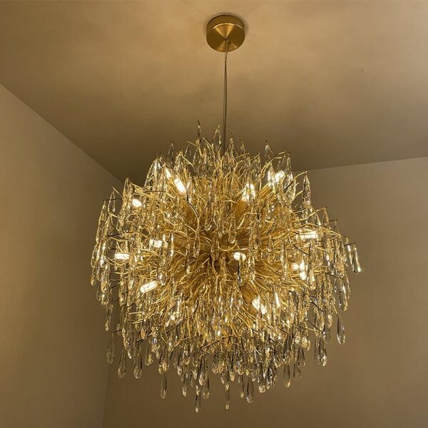 Lampadario di cristallo a sospensione 24xG9/40W/230V oro