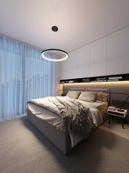 LED2 - Lampadario a LED su una stringa BELLA LED/48W/230V 3000K/4000K nero