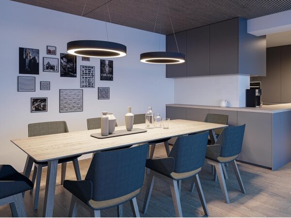 LED2 - Lampadario LED dimmerabile su una stringa SATURN LED/50W/230V 3000K/4000K nero