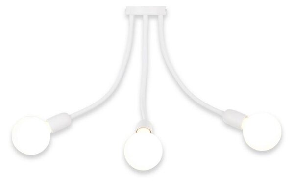 Top Light Galileo 3 B - Lampadario a sospensione con supporto rigido 3xE27/40W/230V bianco