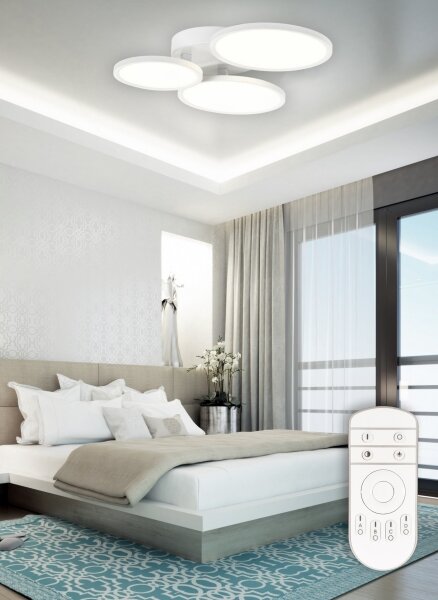 Top Lampada - Lampadario a plafone LED dimmerabile LED/50W/230V bianco + telecomando
