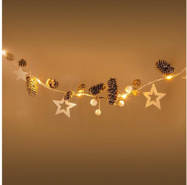 Retlux - Catena natalizia LED 10xLED/3xAA 2,5m bianco caldo