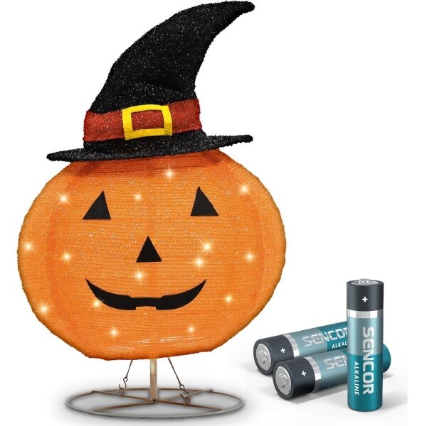 Retlux - LED Decorazione per esterni HALLOWEEN LED/3xAA/bianco caldo IP44 zucca