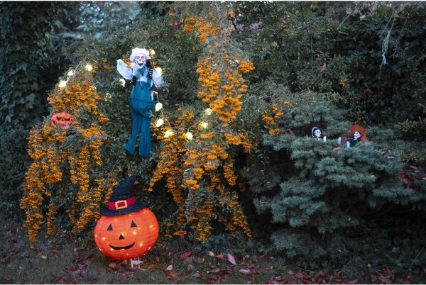 Retlux - LED Decorazione per esterni HALLOWEEN LED/3xAA/bianco caldo IP44 zucca