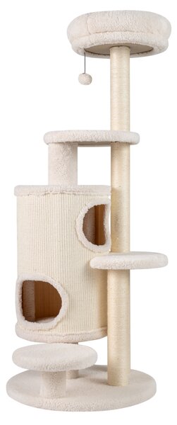 Costway Albero per gatti da interno con posatoio superiore 3 piattaforme di salto cuccia smontabile palo avvolto in sisal, Tiragraffi per gatti per gattini