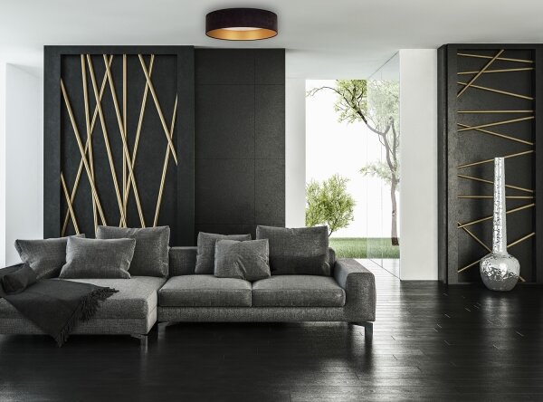 Brilagi - Plafoniera LED VELVET STAR LED/24W/230V d. 40 cm nero/oro