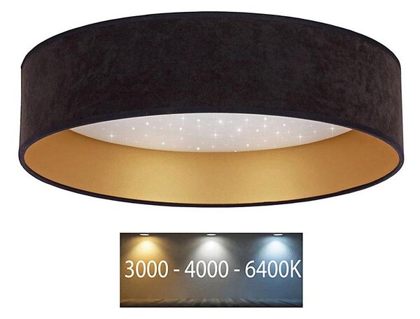 Brilagi - Plafoniera LED VELVET STAR LED/24W/230V d. 40 cm nero/oro