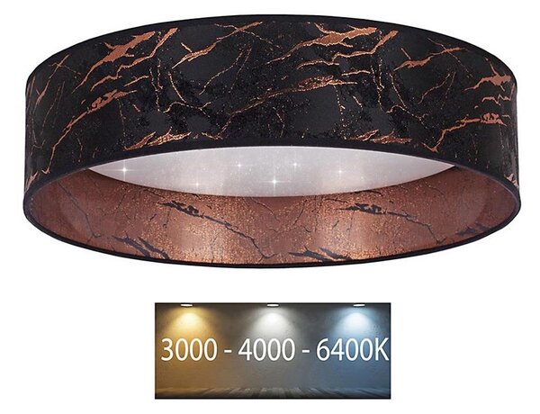Brilagi - Plafoniera LED VELVET STAR LED/24W/230V d. 40 cm nero/rame