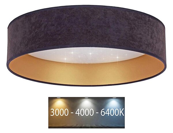 Brilagi - Plafoniera LED VELVET STAR LED/24W/230V d. 40 cm grigio/oro