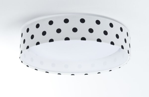 Plafoniera LED GALAXY KIDS 24W 230V bianco/nero a pois