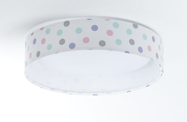 Plafoniera LED GALAXY KIDS 24W/230V con pois colorati