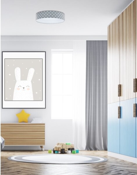 Luce LED dimmerabile GALAXY KIDS LED/24W/230V stelle grigio/bianco + tc