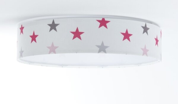 Luce LED dimmerabile GALAXY KIDS LED/24W/230V stelle bianche/rosa/grigio + tc