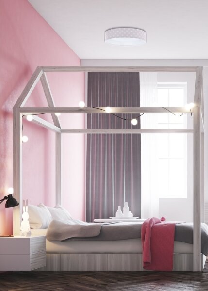 Luce LED dimmerabile GALAXY KIDS LED/24W/230V stelle rosa/bianco + tc