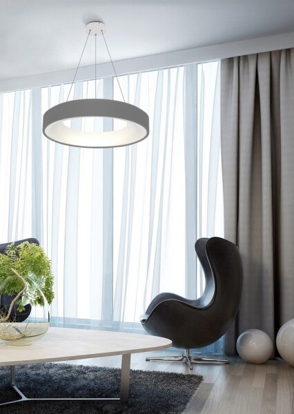 Brilagi - Lampadario LED dimmerabile a sospensione con cavo LED/40W/230V 3000-6500K grigio + telecomando