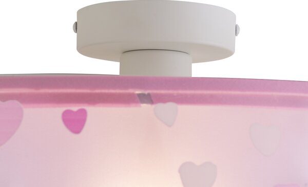 Plafoniera per bambini rosa con cuori - Harrie in Love