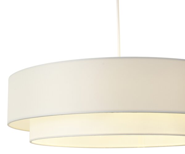 Lampada a sospensione moderna bianca 50cm 3 luci - Drum Duo