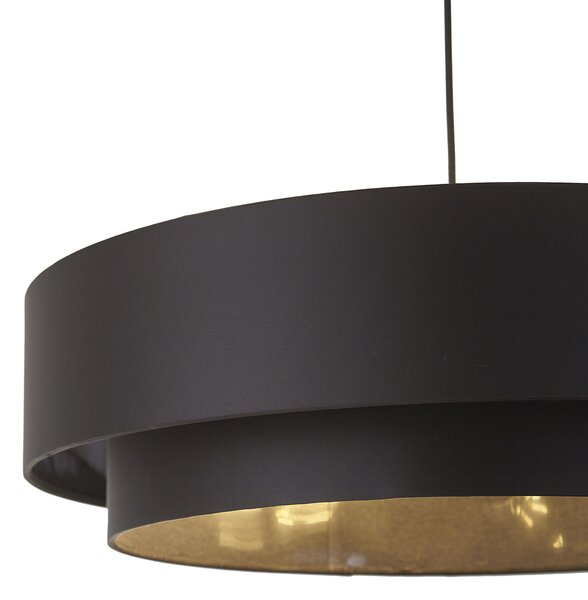 Lampada a sospensione moderna nera 50cm 3 luci - Drum Duo