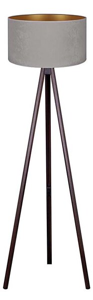 Brilagi - Lampada con piedistallo VELVET 1xE27/60W/230V wenge/grigio