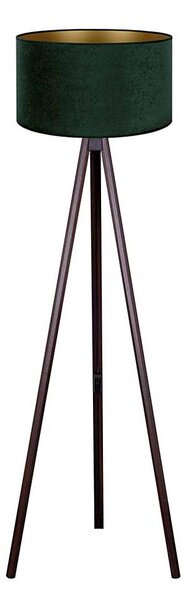 Brilagi - Lampada con piedistallo VELVET 1xE27/60W/230V wenge/verde