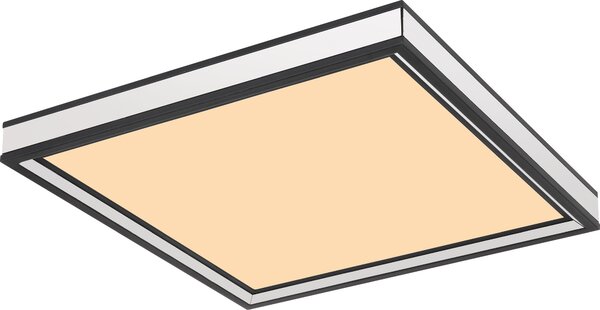 Globo Lighting plafoniera in metallo nero opaco, LED